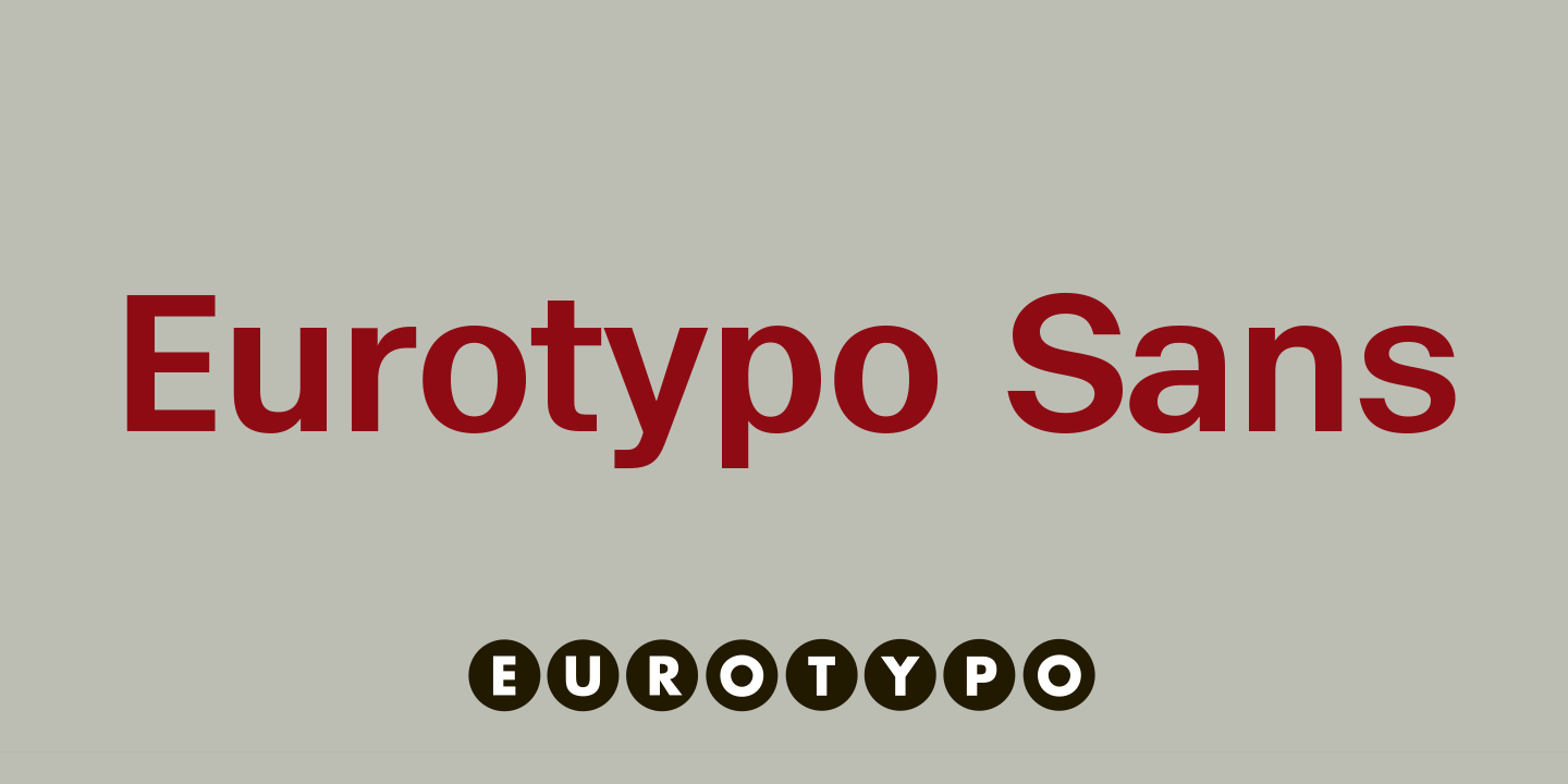 Przykładowa czcionka Eurotypo Sans #1